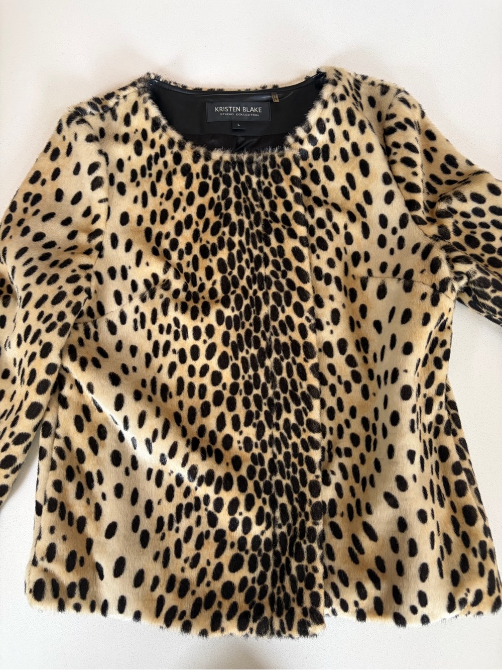 Kristen Blake Leopard Print Faux Fur Jacket🖤
